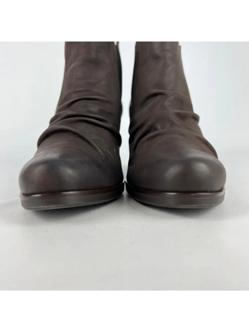 Paul Green Womens Jano Brown Leather Scrunch Chelsea Ankle Boot size US 8.5 UK 6
